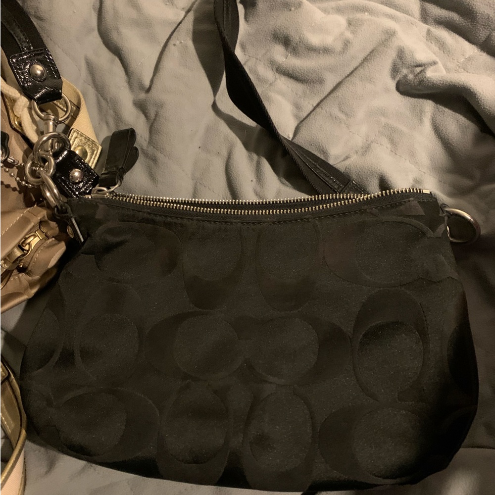 Cross body black Coach bag- small